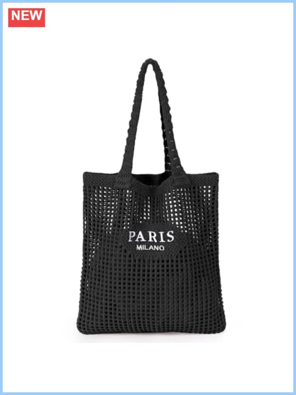 Crochet Tote Bag for Women Mesh Beach Summer Boho Knit Shoulder Bag